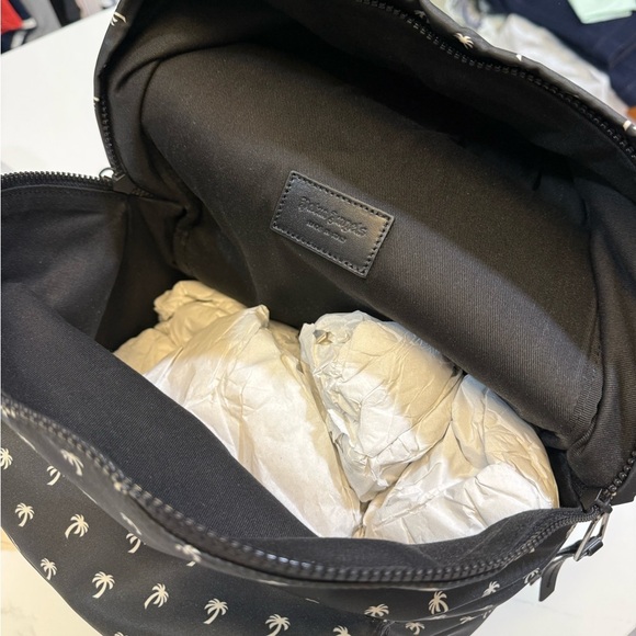 Palm Angels Black all over logo  Backpack NEW - Picture 9 of 9